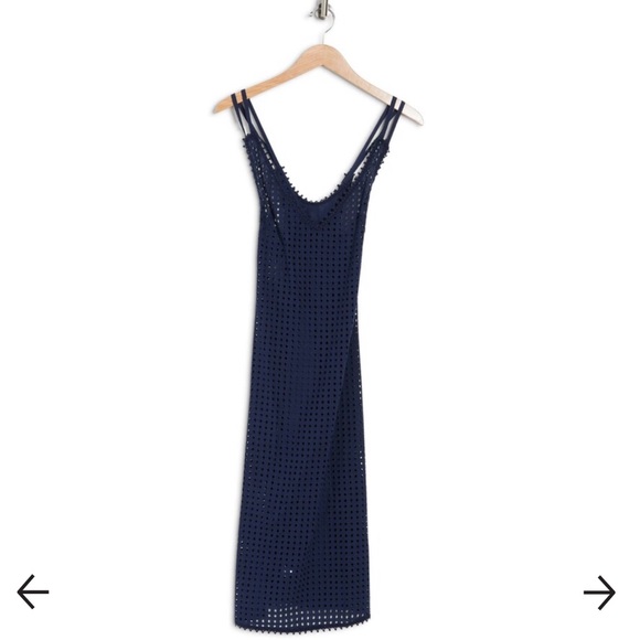 🔥🔥NWT ECHO Sheer Eyelet Midi Dress - Picture 3 of 15